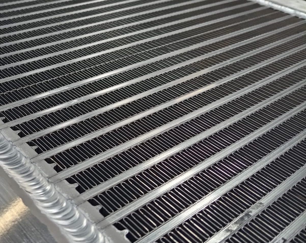 faisceau de radiateur en gros plan